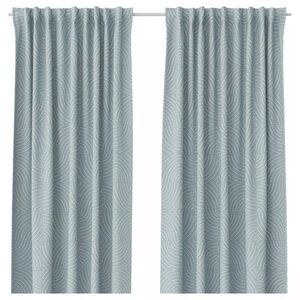 IKEA ÅKERMOLKE Curtains, 1 pair, light blue, 145x250 cm (57x98 ")